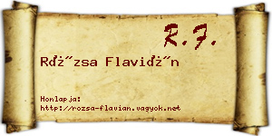 Rózsa Flavián névjegykártya